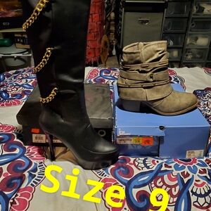 Stylish Black and Tan Women's Boots